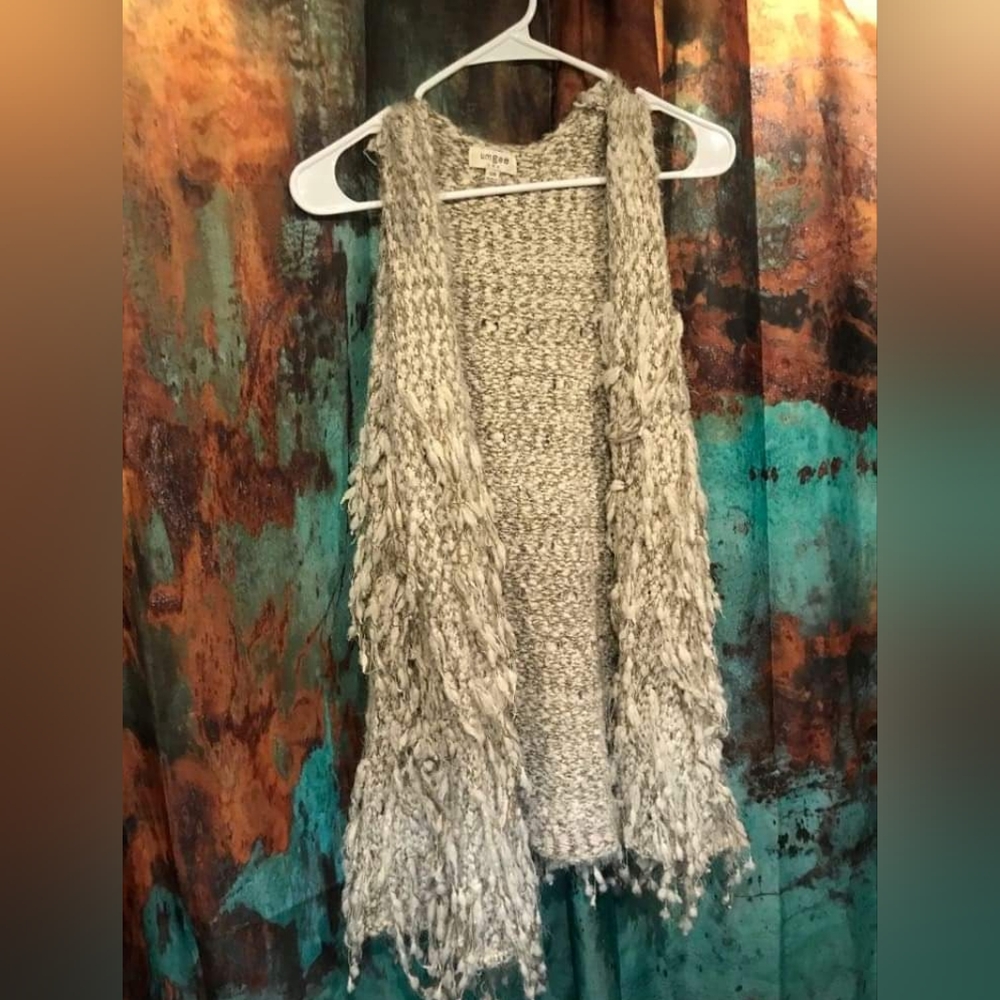 Umgee boho furry vest